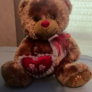 Brown Teddy Bear with Red Heart